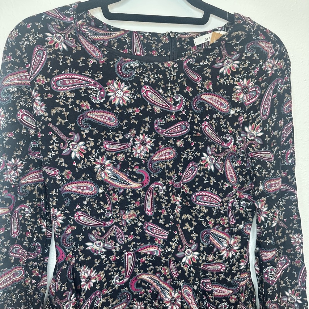 NWT Miami for Francesca's Paisley Print Swing Dress Size Small - Picture 3 of 10